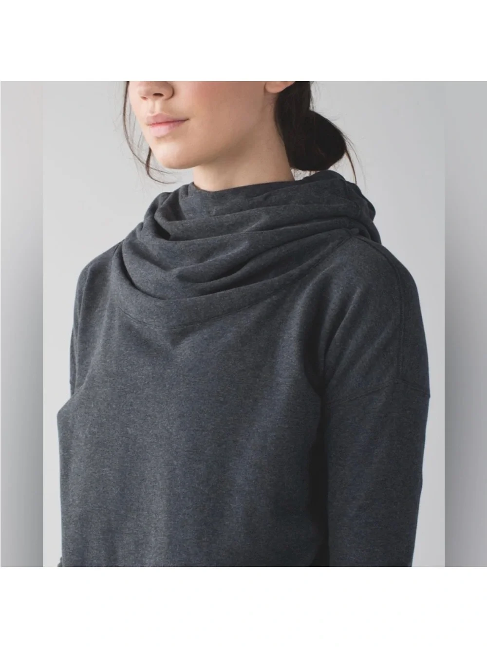 Lululemon Womens Stress Less Hoodie Heathered Dark Gray - Picture 12 of 16